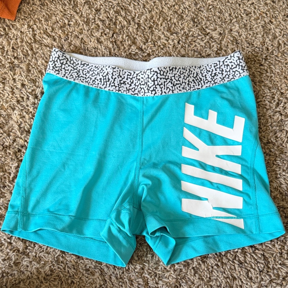 Nike Women's Teal Athletic Shorts Spandex